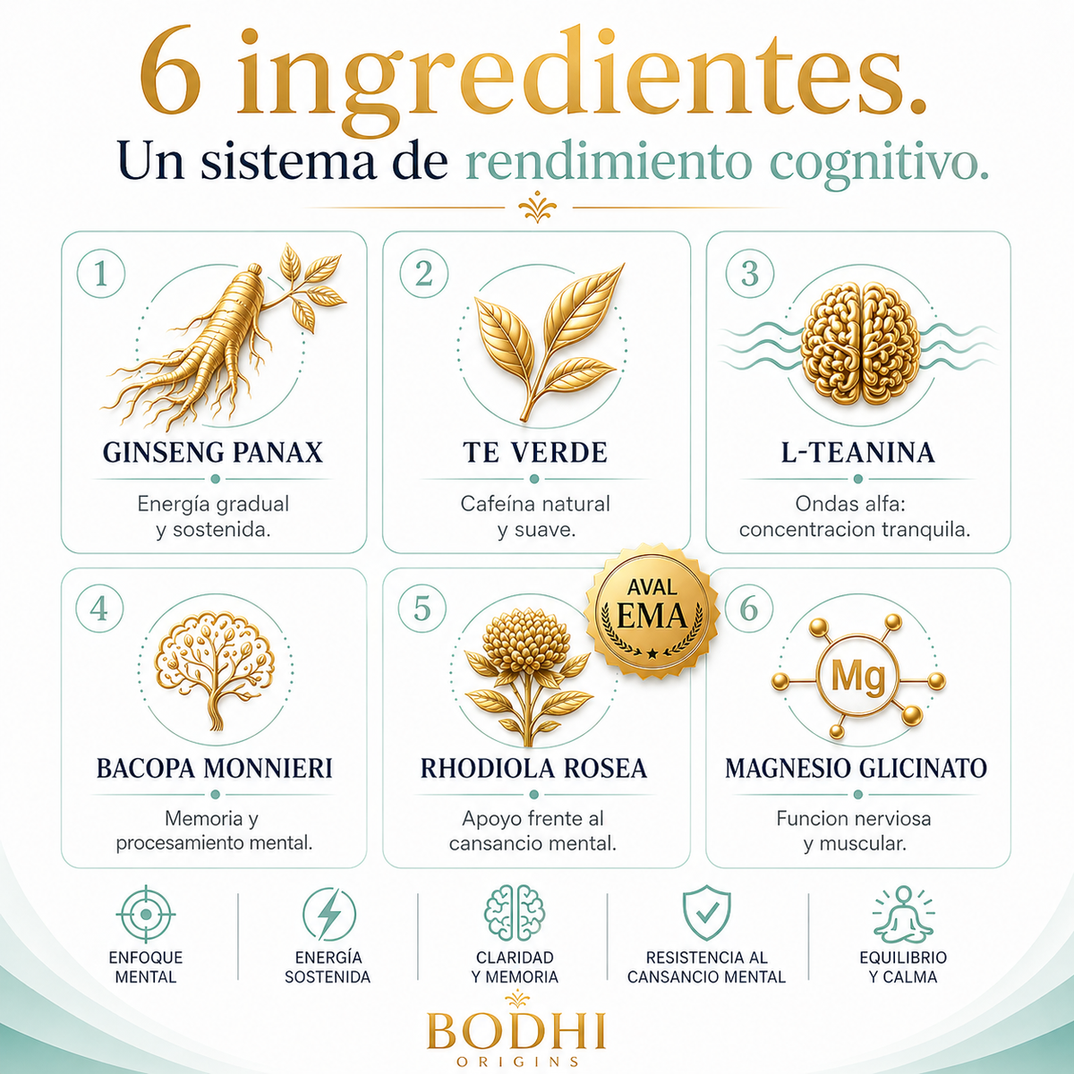 Infografía con los ingredientes de Apolo