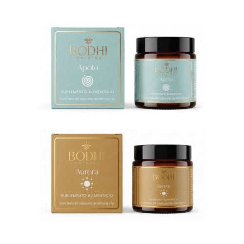 Dúo Apolo + Aurora de Bodhi Origins, los dos frascos de la mañana y el mediodía
