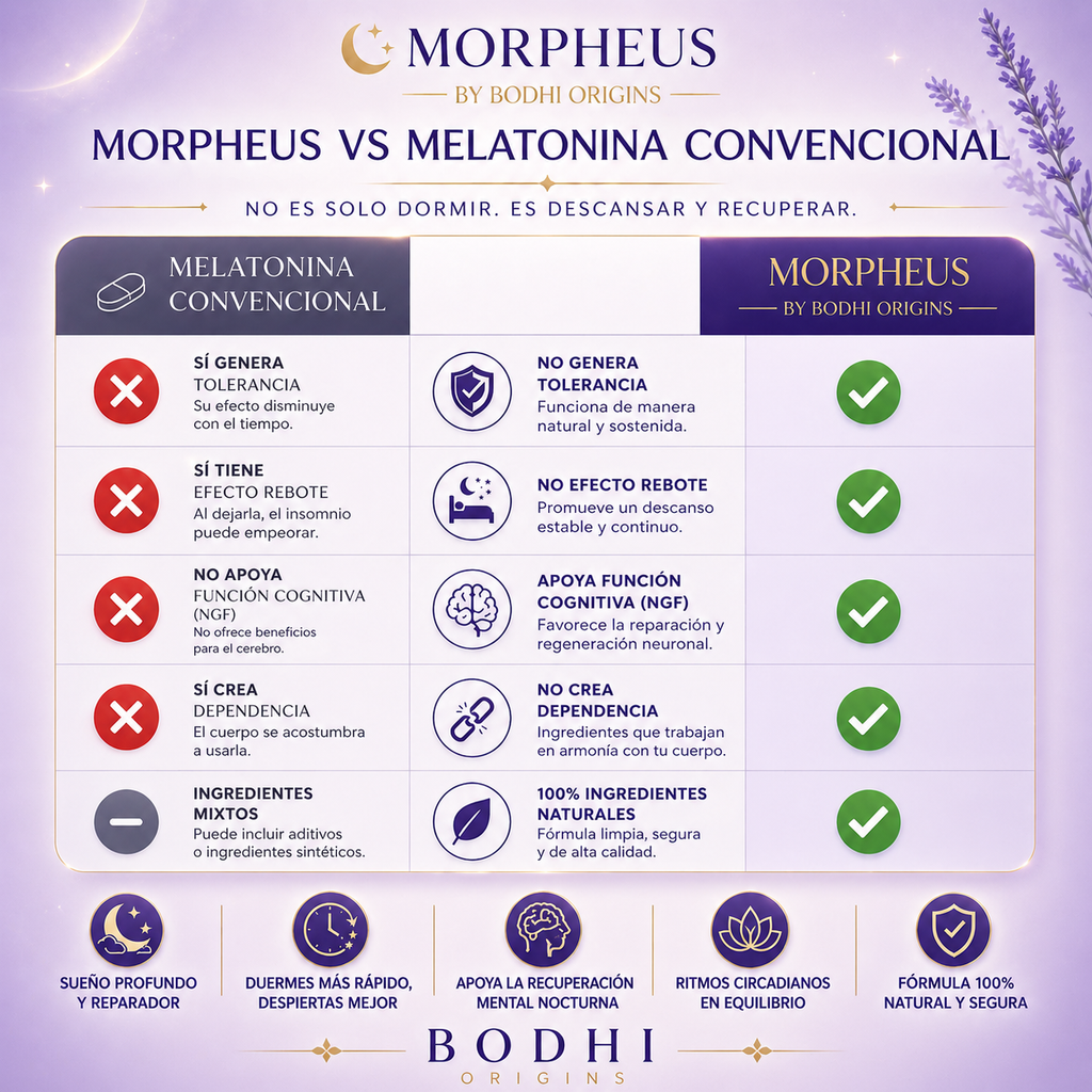 Tabla comparativa de la fórmula de Morpheus